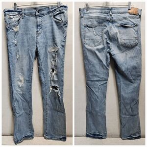 AEROPOSTALE Slim Straight 34x32 Distressed Stretch Denim Jeans Mens
